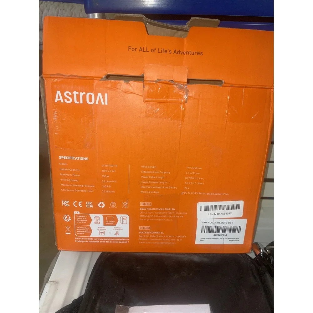 AstroAI Portable Car Air Compressor‎ JY16P160-18